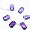 Purple Amethyst Quartz Faceted Checker Rectangle Beads Strand Quantity 1 Matching Pair (2 Beads) and Size 16x10mm approx.Hydro quartz is synthetic man made quartz. It is created in different different colors and shapes. 